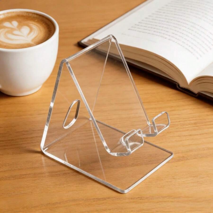 2 chiếc giá đỡ điện thoại để bàn cao cấp, giá đỡ tiện dụng, giá trưng bày trong suốt dùng trên quầy, giá đỡ điện thoại bằng acrylic. - A - Xem 1