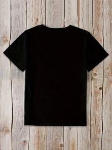 1 Pieza de Camiseta Casual de Moda para Hombres y Mujeres con Estampado de Palma y Corazón, camiseta casual de moda, top informal para el día a día, ropa versátil para mujer, fácil de combinar, para uso diario, estilo urbano, ropa de vacaciones, ropa de fin de semana. - Multicolor - Ver 2