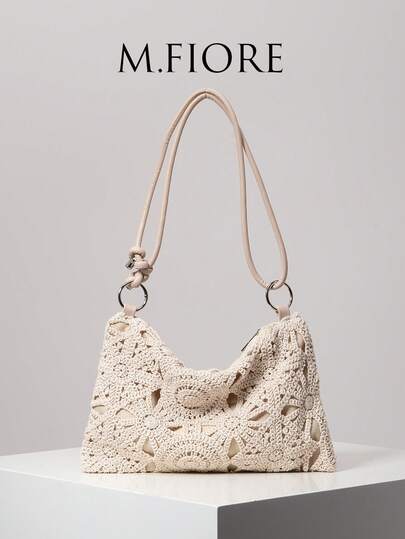 (Patrón aleatorio) Bolso de hombro, Floral Pop, Accesorio para bolso, Bolsos para mujer, Bohemio, Bolso de playa de verano, Esencial de viaje, Esencial de crucero, Atuendos de vacaciones para mujer, Conjunto de ganchillo, Cartera elegante para mujer, Regalos para mujer