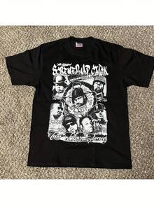 Amantes del Hip-Hop Urbano: Imprescindibles para Él y Ella - Camiseta Gráfica Vintage de Hip-Hop para Hombre - Camiseta Retro de Música Rap de los 90 con Letras de UGK y Screwed Up - Estampado de Grupos de Rap de los 90 (Geto Boys, Lil' O). Una camiseta de manga corta adecuada para el hogar, el uso diario, fiestas y viajes, perfecta como regalo para amigos o familiares. - Negro - Ver 1