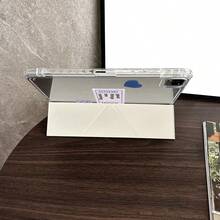 1 件装蓝色条纹和爱心图案双面保护平板电脑保护套，带笔槽，兼容 iPad、小米、OPPO、华为 Matepad 和荣耀平板电脑 - 彩色 - 查看 3