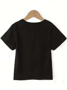 Camiseta del Día de los Héroes para Niños, Solo Estrellas y Barras, Traje Patriótico para el 4 de Julio, Camiseta Temática del 4 de Julio para Niños - Negro - Ver 2