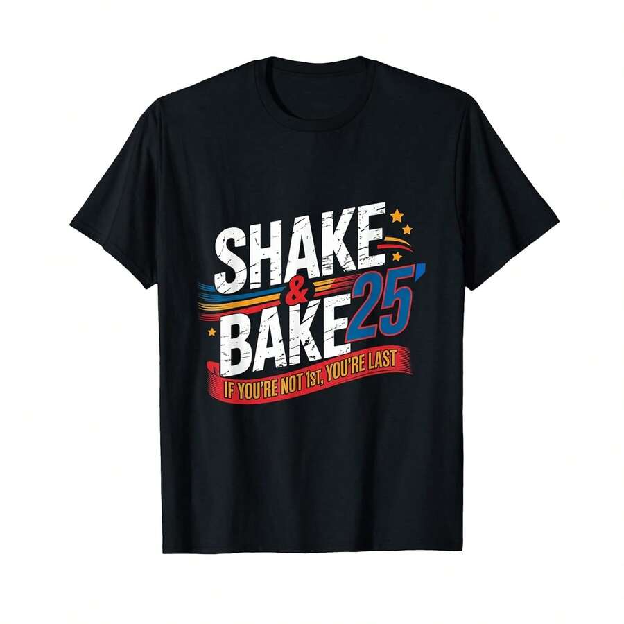 Unisex Short-Sleeved T-Shirt, Shake And Bake 25 Lb124 T-Shirt, Men's T-Shirts, , Women's, Romwe Men, Boho Chic, Gifts For Teachers, Women's T-Shirt, Curvy Outfits For Men, Y2K - 黑色 - 查看 1