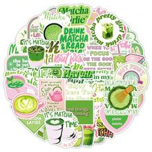 50 st. pastellgröna estetiska klistermärken i koreansk matcha-flicka-stil, kreativa skrivbordsmaterial - Matcha-tjejens estetik - Visa 6