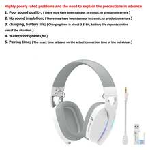 ATTACK SHARK L90 Ultra-Lightweight Wireless Headphones, RGB Lighting, Foldable, 3 Modes - 2.4GHz/Bluetooth/Wired Gaming Headset With Microphone, 40mm Drivers, 7.1 Surround Sound, Compatible With PC, Customizable Via Software - Multicolor - View 11