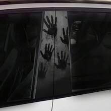 Pegatina de coche con estampado de mano de terror para decoración del vehículo, película protectora del pilar B, pegatina de modificación del pilar B - Huella de mano aterradora - Ver 3