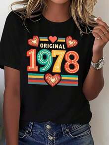 Eión limit Aniversario original divertido Pure -coded mujer cómoda camiseta - Negro - Ver 11