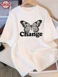 Playera Blanca Mujer con Diseño de Colores Pastel, Estilo Soft Grunge - Negro - Ver 1