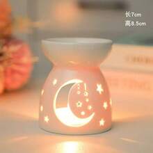 Soporte de vela de cerámica con forma de corazón, lámpara de vela de aromaterapia - Blanco - Ver 11