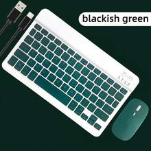 10英吋超薄可充電無線鍵盤，相容 iPad，鍵盤與滑鼠組合，靜音便攜，Type-C 充電，30天待機，相容 iPad Pro、Mini、Air、iOS、Android、Windows，無線鍵盤滑鼠套組 - 查看 19