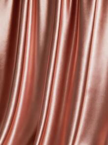 1块奢华缎面面料，光泽缎面材质，适用于婚礼、派对、舞台装饰、服装DIY - 玫瑰金 - 查看 3