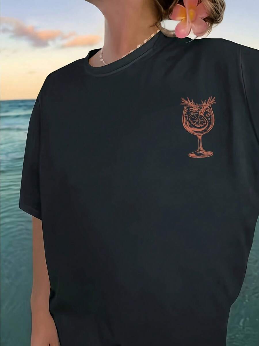 Women T-Shirts - 黑色 - 查看 1