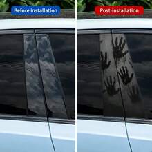 Pegatina de coche con estampado de mano de terror para decoración del vehículo, película protectora del pilar B, pegatina de modificación del pilar B - Huella de mano aterradora - Ver 5