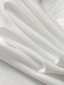 Men Cotton Solid Drop Shoulder Plain T Shirt - White - View 4