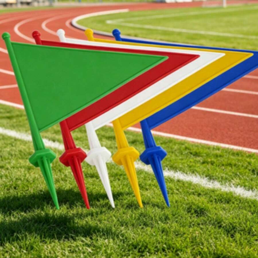 1 Peça Bandeira Marcadora de Solo de Plástico - Bandeira de Sinalização Externa com Espigão. Esta é uma Bandeira de Canto de Plástico para Campos Atléticos, um Acessório de Marcação Padrão para Futebol, Hóquei e Outros Campos Esportivos, Principalmente Usada para Marcar Limites de Campo e Posições de Área de Chute de Canto, Altamente Durável, Pode Ser Usada como Bandeira de Sinalização para Construção de Equipes ao Ar Livre, Eventos Esportivos Divertidos, Amplamente Aplicável - A - View 1