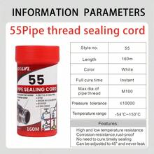 55 piezas Cuerda mágica de sellado, utilizada para reemplazar el sellador de rosca líquido, cuerda de sellado de tuberías, adecuada para sellado rápido, fácil instalación, impermeable, extraíble/reutilizable, aplicable para sellado de juntas de tuberías, instalación de tuberías, sellado de rosca de tuberías, conexión de grifos y sellado de juntas de tuberías de agua - 55 Cuerdas Mágicas - 150 metros - Ver 9