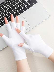 1 đôi găng tay ngắn tay mỏng nhẹ màu trơn dành cho nữ, thích hợp cho mùa xuân/hè, phù hợp cho hái trà, lái xe, đạp xe, thoải mái và bền, găng tay ngắn tay co giãn cao, quà tặng ngày lễ - Nhiều màu - Xem 18