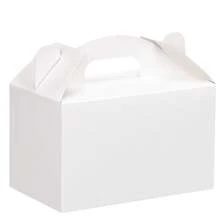 Hộp kẹo tiệc màu trắng 10/20/30 chiếc, có tay cầm, hộp quà tặng tự trang trí bằng vải, thích hợp cho sinh nhật, đám cưới, tiệc mừng em bé, Ngày của Mẹ. - Hộp cầm tay hình sừng màu trắng - Xem 10