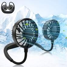 Neck Fan Upgraded Version, 1200mAh Battery Capacity, Long Battery Life, Suitable For Students, Office And Outdoor Travel, Essential Holiday Gift - 彩色 - 查看 1