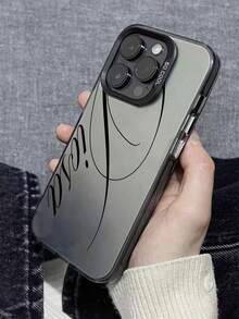 1pc Letter Line Pattern Phone Case, Anti-Drop Full Coverage TPU Hard Shell, Compatible With IPhone 17/17Pro/17 Pro Max/16/16 Pro/16 Pro Max/15/15 Pro/15 Pro Max/14/14 Pro/14 Pro Max/13/13 Pro/13 Pro Max/12/12 Pro/12 Pro Max/11/11Pro/11 Pro Max - Multicolor - View 7