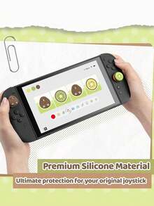 GeekShare 4个可爱奇异果图案硅胶Joy-Con摇杆帽保护套，适用于Switch 2/Switch 2 Pro - 查看 8