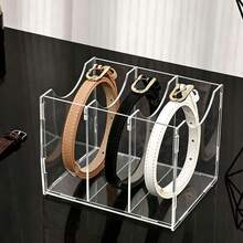 1pc Transparent Multi-Size Belt Storage Box, Detachable Assembly, Suitable For Waist Chains, Belts, Ties, Bow Ties, Daily Wardrobe Organization, Jewelry, Headbands And Other Accessories, Multifunctional Storage Box - Multicolor - View 6