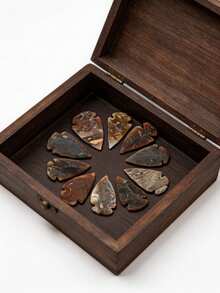 QYDCX Puntas de flecha de piedra natural surtidas premium: ideales para la fabricación de joyas DIY, suministros de artesanía, accesorios de caza y cristales curativos espirituales - un imprescindible para amantes de la naturaleza y artesanos - Multicolor - Ver 4