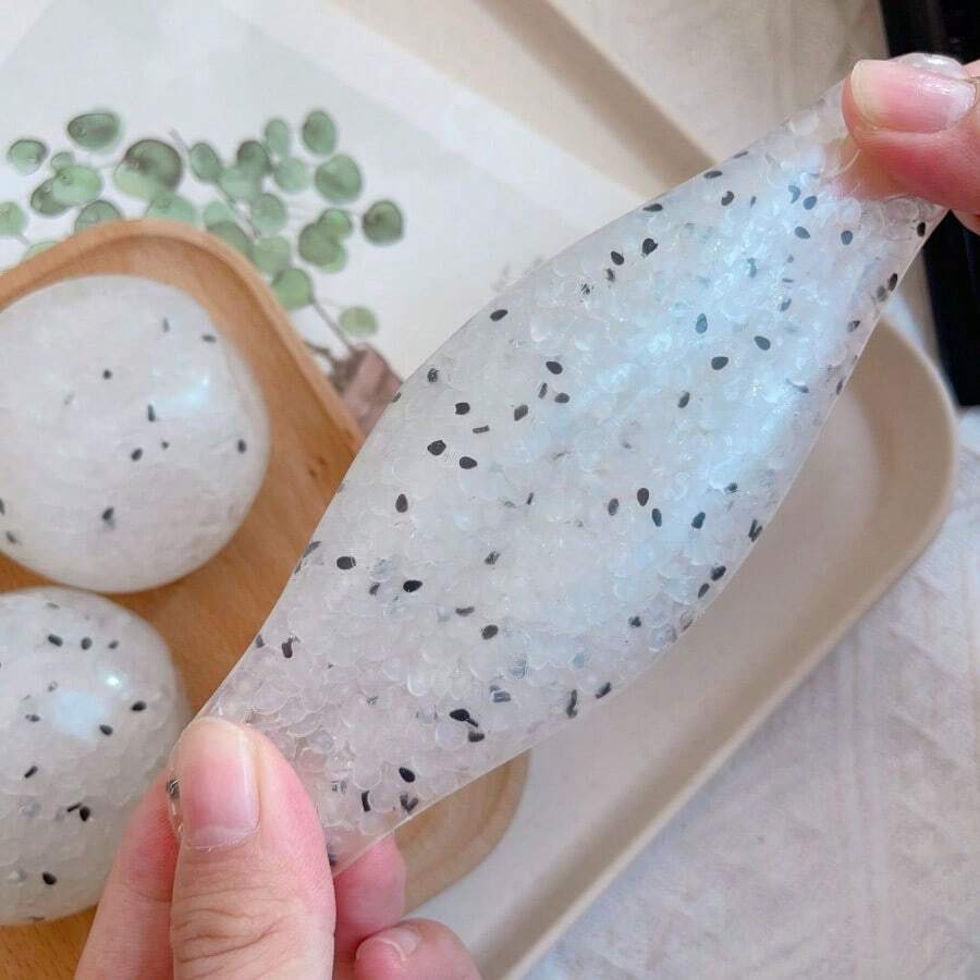 Glutinous Rice Ball Squishy, Moldable Simulated Food Decompression Accessory, Anxiety Relief Gadget For Office Leisure, Daily Relaxation And Holiday Gift Giving - White - View 1