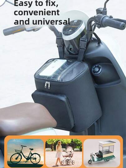 Motorcycle Storage Bag With Touchscreen Navigation- Adjustable Strap, Large Capacity For Commuting And Travel,Electric Bike Motorcycle Helmet Pouch, Portable Front Bike Bag,Durable Commuter And Travel Saddlebag,Ideal Gift For Riders, Essential Comfortable Cycling Accessory,Atv Riding Gear,Motorcycle Storage, Riding Accessories, Motorcycle Organisers, Outdoor Storage Bags, Motorcycle Parts, Motorcycle Accessories,Motorcycle Gear,Electric Bike