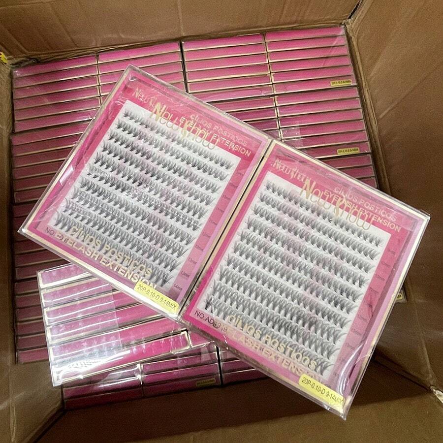 Kit Of 12 Eyelash Clusters 0.07dD 9-14MIX New Show - 20便士 - 查看 1
