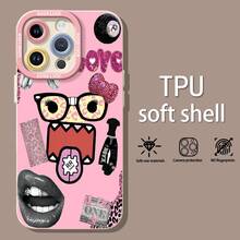 Funda para móvil con diseño de monstruo rosa de dibujos animados, compatible con Samsung, Apple, VIVO, OPPO, , Transsion, ,  y Honor. Fabricada en TPU, ofrece protección contra golpes y caídas. Un regalo ideal para familiares y amigos. - Blanco - Ver 1