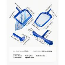 Herramientas de limpieza de piscina - Conjunto de piscina, 4 piezas, 0–1,5 m (0–5 pies) - Ver 11