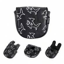 WUDAY PU Golf Putter Head Cover With Magnetic Snap Closure, Fits Odyssey LAB - Black - View 2
