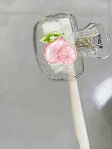 Flat Lemon-Shaped Toothbrush Holder - Cute Design Travel And Home Storage Box With Transparent Lid, Compact Portable Easy To Carry, Protects Toothbrush Head, Dual Drainage Ventilation, Suitable For Home, Dorm And Travel | Cute Toothbrush Head Storage Box, Ideal Bathroom Storage Solution, Suitable For Home And Dorm - Multicolor - View 11