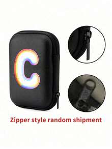 A-Z Letter EVA Storage Bag, Travel Data Cable + USB Cable Organizer Pouch, Electronics Accessories Carrying Case, Suitable For Cables, Chargers, Earphones, Earbuds, Convenient For Travel, Work, Study, Dorm Use - Multicolor - View 10