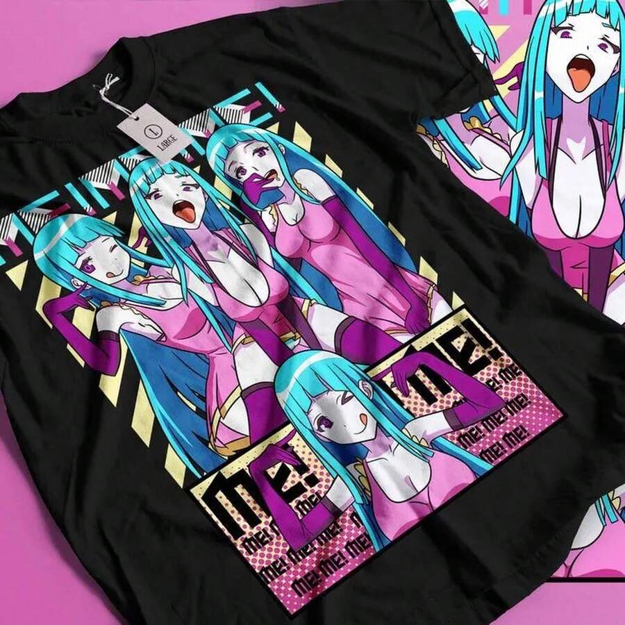 Camiseta MeMeMe New Model Anime Lover pers1onalityClothes Oversized Year round clot1hing UniS1ex hot product Camiseta de manga corta de algodón puro de alta calidad de 220 g para hombres y mujeres, tejido grueso, resistente a las arrugas y que no se deforma fácilmente. Estilo sencillo y versátil, ligero y transpirable, perfecto para ir al trabajo, viajar, acampar, ir de compras y el tiempo libre diario. - Negro - Ver 1