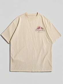 Costero |   Camiseta de manga corta con estampado de montaña de estilo casual de vacaciones para hombres |   Adecuado para uso en verano |   playera de méxico - Blanco - Ver 6