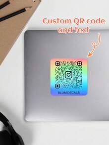 Nhãn dán mã QR có thể tùy chỉnh, nhãn dán mã QR ba chiều gradient với văn bản có thể tùy chỉnh, phù hợp cho bao bì doanh nghiệp nhỏ và mạng xã hội. - Nhiều màu - Xem 2