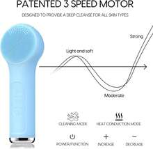Silicone Facial Cleansing Brush, Portable Electric Face Scrubber With Heat And Vibration, 3 Modes Adjustable, Waterproof IPX6, USB-C Rechargeable, Deep Cleansing, Exfoliating And Massage - Màu A - Xem 6