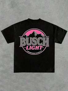 GiftClassicClassicBeer - Camiseta de Doble Cara con Estampado Inspirado en la Marca,% Algodón, Camiseta de VeranoSoft - Negro - Ver 4