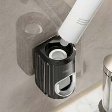 1pc No-Drill Wall-Mounted Automatic Toothpaste Dispenser, Bathroom Home Use Toothpaste Organizer, Trace-Free Adhesive Paste Wall Use - A - View 7