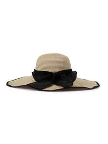 Trivaya 1pc Women's Summer Sun Shade Straw Beach Hat - Multicolor - View 2
