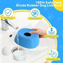 1 Pet Toy And 1 Pet Wan Combination Set  Slow Feeder Dog Bowls For Liquid Tread,Dog Lick Bowl For Bone Broth,Yogurt,And Wet Dog Food,Dog Licking Toy For Large, Medium, And Small Dogs. - 200ml - View 4