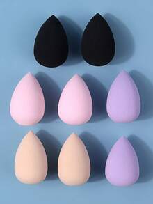 8pcs Mini Makeup Sponges, Teardrop Shape, Super Soft Dry/Wet Dual-Use, Concealer Powder Puff, Detailed Makeup Application, Multi-Color Makeup Sponges - Multicolor - View 9