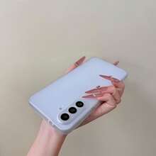 Ốp lưng điện thoại mềm, mờ, bán trong suốt, phù hợp với Galaxy A56, A57, A36, A17, S26 Ultra, S25 Ultra - trắng - Xem 4