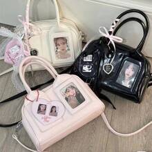 Borsa a tracolla da donna, dall'aspetto di alta qualità, esclusiva borsa a cuscino Boston, borsa a spalla con tracolla - Bianco - Visualizzare 2