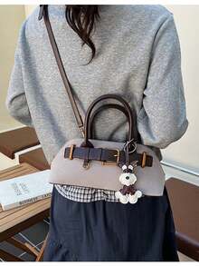 Sac à main pour femmes, nouvelle texture de luxe légère et exquise, sac à bandoulière et sac à bandoulière (sans pendentif) - Kaki - Voir 4