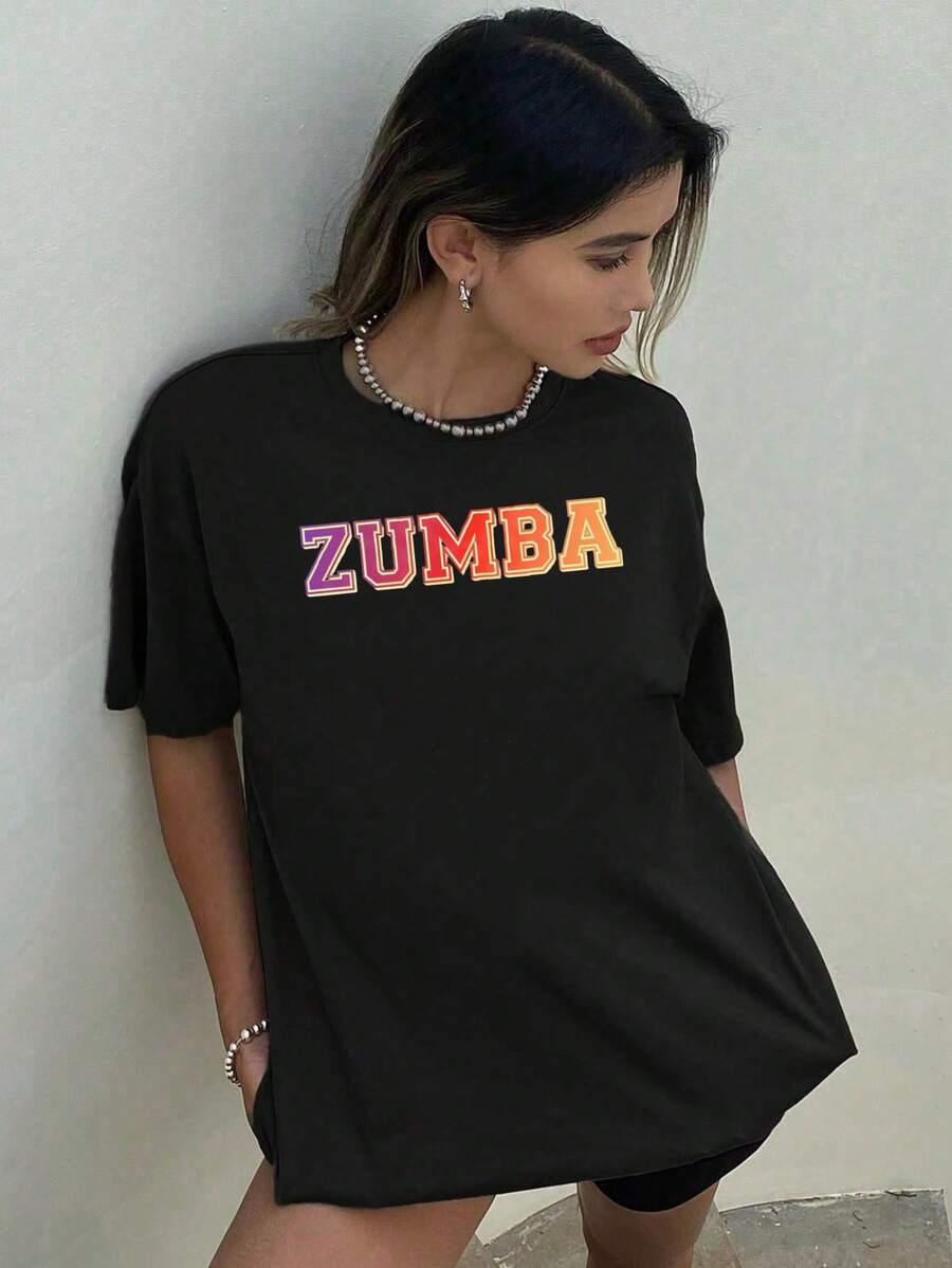 1 Piece 180g Women's T-Shirt, Men's T-Shirt. Casual Cotton Crew Neck T-Shirt. Women's Athletic T-Shirt. Designed By Y2K Generation Artists In The Bababask Style, Made From 100% Pure Cotton. Creative Cartoon Pattern Design, Comfortable Short Sleeves, Zumba Style. - 黑色8 - 查看 1