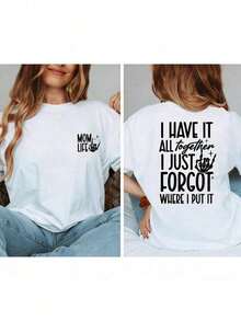 Camiseta Divertida para Mamá, Camiseta 'Mom Life', Camiseta con Mano de Esqueleto de Mamá, Camiseta para el Día de la Madre, Camiseta Sarcástica para Mamá, Camiseta de Maternidad, Regalo para Mamá PLK00892026, Estilo Nuevo, Ropa de Vacaciones para Mujer, Ropa de Verano, Ropa para Concierto, Ropa para Concierto Country para Mujer - Blanco - Ver 7