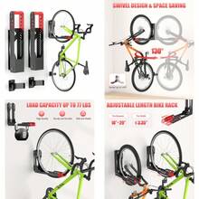 ALIXUEQIN - Soporte de pared para bicicleta, soportes giratorios para cochera, no requiere levantamiento pesado, ganchos de pared para bicicleta que puede soportar hasta 75 libras, color - rojo - Ver 1
